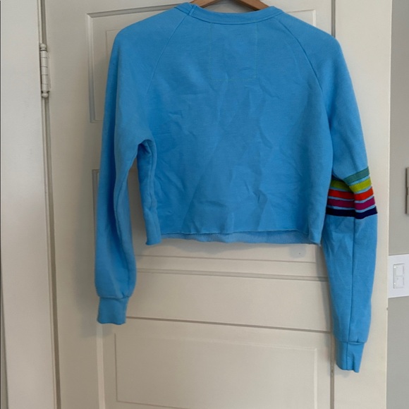 Aviator Nation Rugby Stitch Crop Sweatshirt - Picture 3 of 5